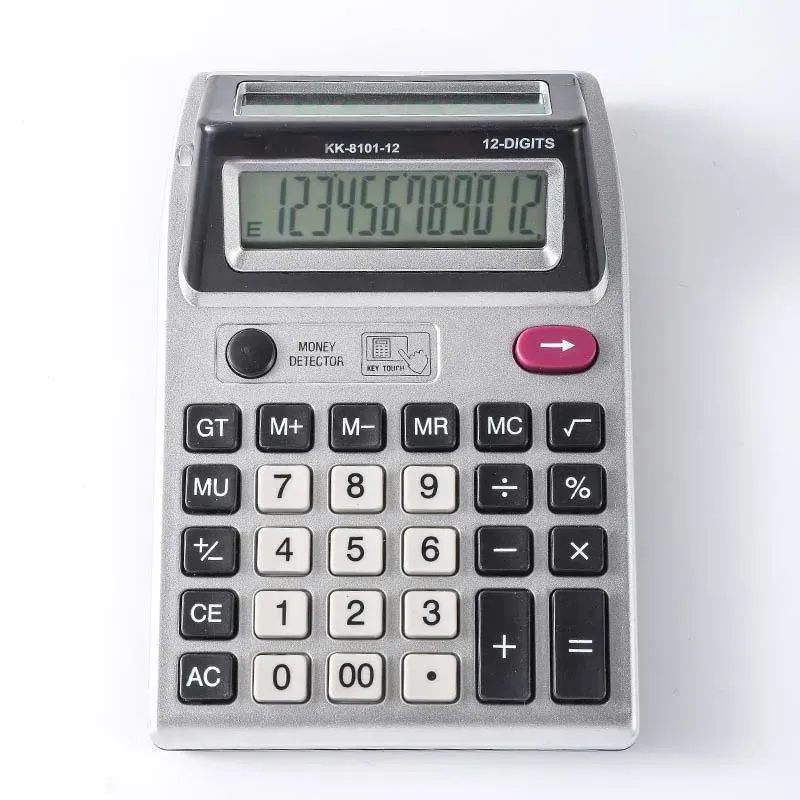 12 Digit Dual Screen Desktop Calculator School Office Use hover