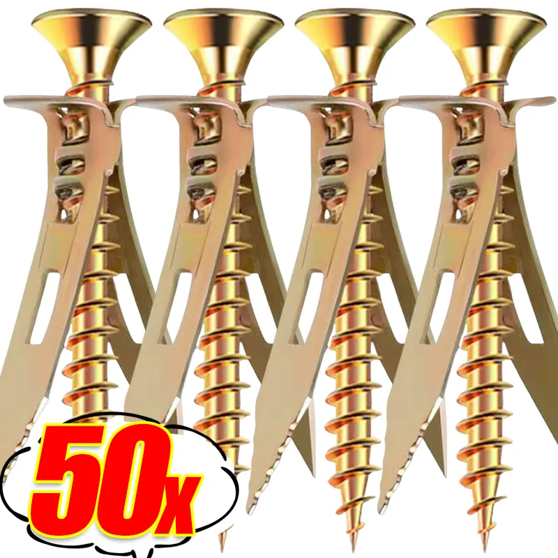 50-Piece Set of Self-Tapping Drywall Anchors