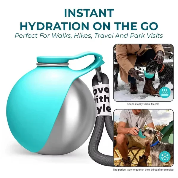 2-in-1 Portable Dog Water Bottle